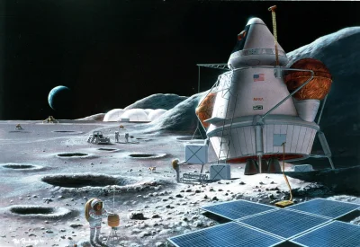 d.....4 - Możliwa wizja eksploracji Księżyca (chociaż program Constellation został ro...