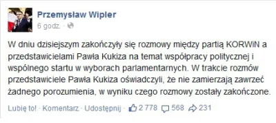 mamut2000 - No i nie będzie koalicji.
#wipler #kukiz #jkm #polityka #korwin #koalicj...