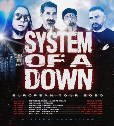 Zaff - 30 czerwca w Krakowie zawita #systemofadown ᕙ(⇀‸↼‶)ᕗ 

#soad #koncert