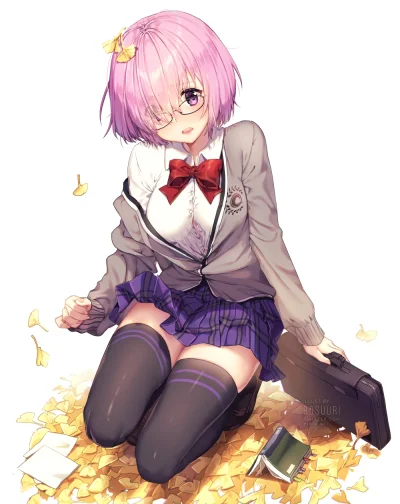 l.....f - #randomanimeshit #fate #fategrandorder #shielder #meganekko #schoolgirl #za...