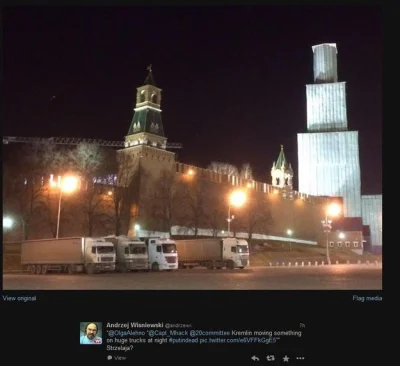 edek69 - Fotka z innego znaleziska o zniknięciu Putina. Ciężarówki pod kremlem. wszys...