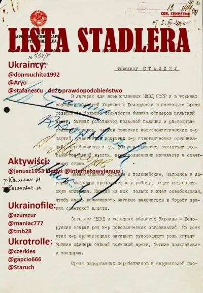 S.....r - #ukraina @ralys lista ukrotrolli jest tylko jedna. Prowadzona w sposób rzet...