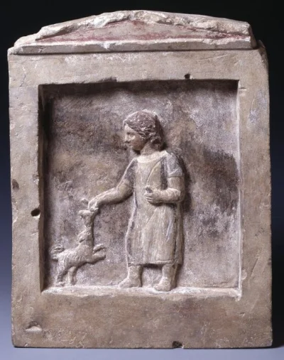 IMPERIUMROMANUM - RZYMSKA STELA WAPIENNA 

Rzymska stela wapienna ukazująca młodą d...