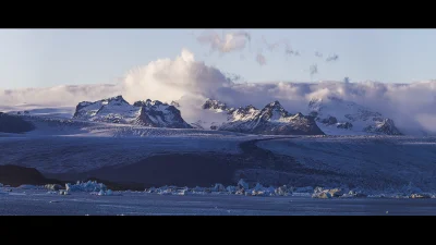 swrsc - Góry i lodowiec nad jeziorem Jökulsárlón, Islandia, fragment panoramy.

Canon...
