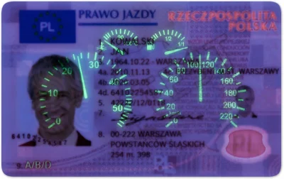 Whiteshadow - pewnie mało kto widział, tak wygląda prawo jazdy w ultrafiolecie ( ͡° ͜...