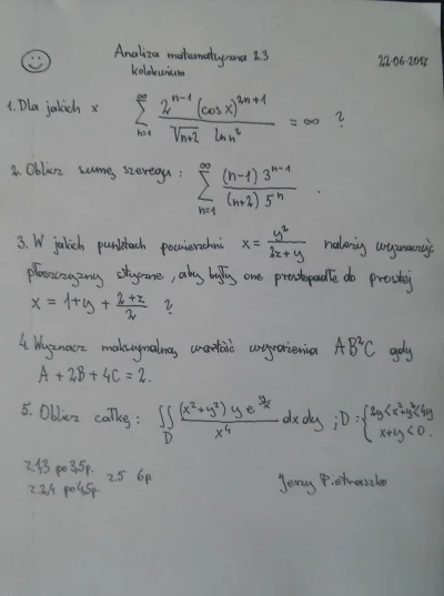 P.....s - Polecam super kolokwium sygnowane imieniem znanego Wrocławskiego matematyka...