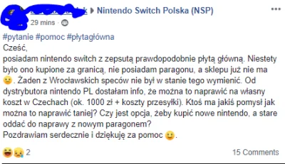 U.....y - "czy jest opcja żeby kupić nowe nintendo a stare oddać do naprawy z nowym p...