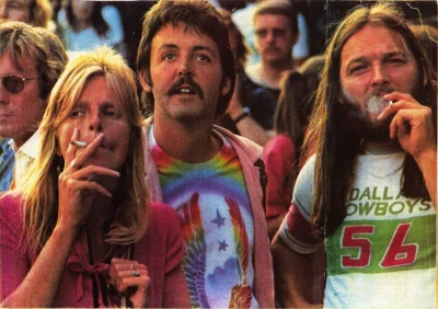 peter_pan - Linda McCartney, Paul McCartney i David Gilmour podczas Knebworth Fair w ...