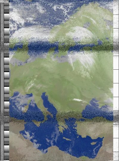 leoha - Takie oto zdjęcie dziś odebrałem z satelity meteo. Bardzo prosty setup: "dong...