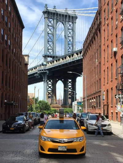 H.....i - Najbardziej nowojorskie zdjęcie, jakie zrobiłem. Manhattan Bridge, Empire S...