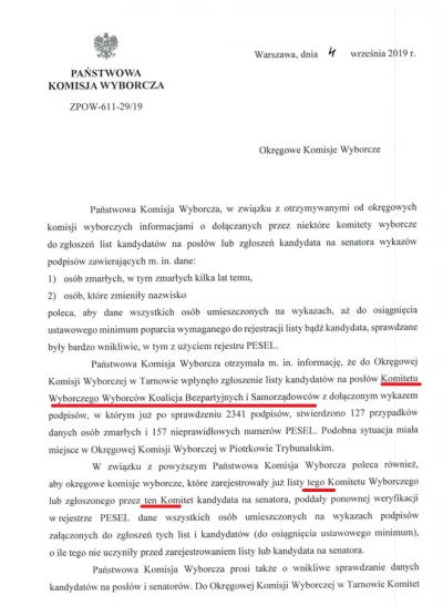badtek - PKW wybiórczo potraktowała KWW Bezpartyjni i Samorządowcy, skrupulatnie spra...