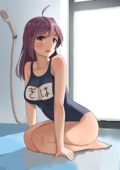 Czokolad - #randomanimeshit #kantaicollection #kancolle #hagikaze #swimsuit