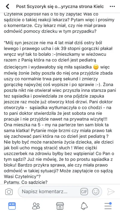 piglet - „Zbada uszy, wypisze receptę i po sprawie :-)” 
Najgorsze, ze w komentarzach...