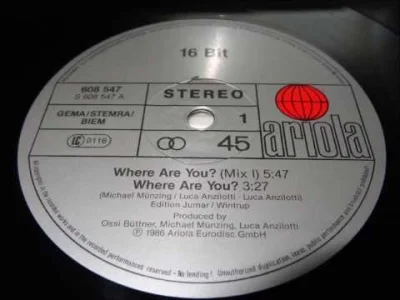 bscoop - 16 BIT - Where Are You (Niemcy, 1986)



Techno-Kazanie na Niedzielę :)



P...