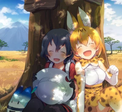 t.....t - #randomanimeshit #kemonofriends #kaban #serval #luckybeast #kemonomimi
#