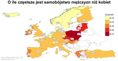 Colis - W Europie Polska ma najwyższy współczynnik samobójstw mężczyzn w stosunku do ...