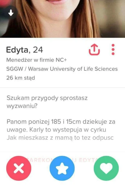 Rozpustnik - Edyta z NC+ lubi od 15+ XDDD

#tinder #logikarozowychpaskow #rozowepaski...