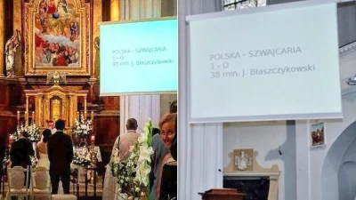 swietlowka - Aktualizacja wyniku meczu w trakcie ślubu, Kórnik, czerwiec 2016