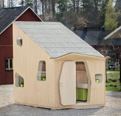 LostHighway - #ciekawostki #concept mały #drewniany #domek Mini mieszkanie dla studen...