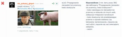 c.....k - Wykop, portal na którym porównywanie kogoś do świni jest akceptowalne. #jus...