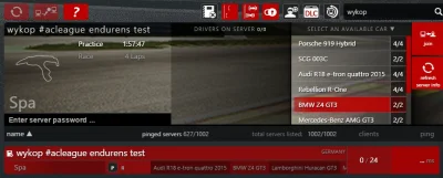 TheSznikers - serwer endurance gotowy :) można testować 

po auta urd na PW (⌐ ͡■ ͜...