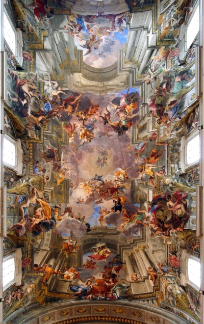 goatonaboat - Fresk Apoteoza św. Ignacego namalowany w kościele św. Ignacego w Rzymie...