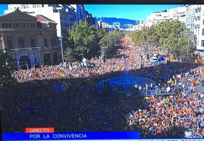 Kellyxx - 300.000 LUDZI NA ULICACH BARCELONY PROTESTUJE PRZECIWKO ODŁĄCZENIU KATALONI...