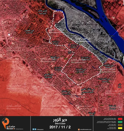 60groszyzawpis - Mapa dzisiejszych postępów sił rządowych w Deir ez-Zor. Już wkrótce ...