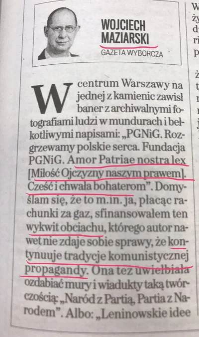 MartinoBlankuleto - Pan redaktor Maziarski z Gazety Wyborczej pisze, że plakat z patr...