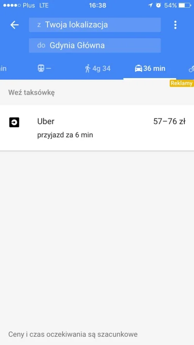 deeper - Ostatnio to zauwazylem. Bardzo przydatna opcja. Podaje czas przejazdu z uber...