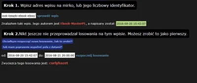 Ebook-MasterPL - @Ebook-MasterPL: Dobrze Mirasy pomóżcie. Jednego zwycięzcę wyłoniłem...