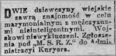 N.....i - 1919 rok 
NIEINTELIGENTNYMI - WOJSKOWI NIEWYKLUCZENI Fatalny dobór słów xD...