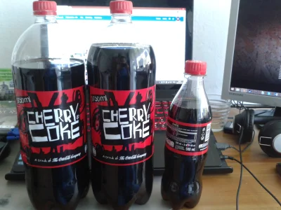 cherrycoke2l - Zakupiłem w Biedronce Cherry Coke 1,75 l. Mam wstępnie wrażenie, że sm...