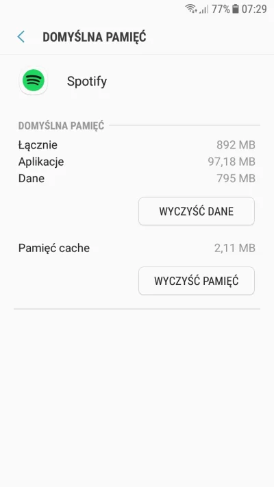 Wasky - Wiecie dlaczego spotify potrafi przekroczyć 1GB pamięci wewnętrznej?? już któ...