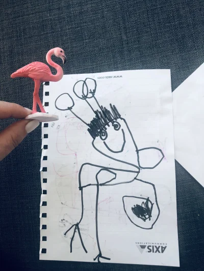 SpokojnaJakCiechocinek - „Ciocia chodź pokażę Ci jak rysuję TEGO flaminga”:) #dziecie...