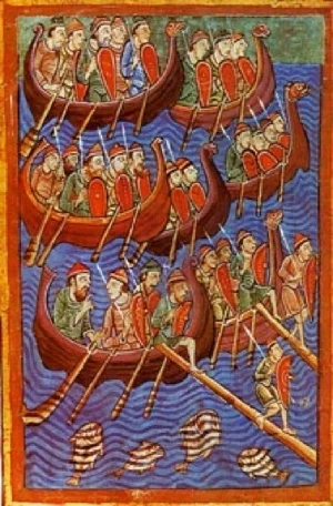 johanlaidoner - Wikingowie na średniowiecznym malowidle angielskim.