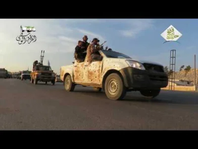 DowolnyNick - Konwój FSA Central Division zmierzający na linie frontu w Aleppo, by ws...