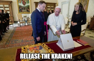 Adam_Wolf - > Andrzej Duda oraz Papież Franciszek, podczas odprawiania rytuału uwolni...