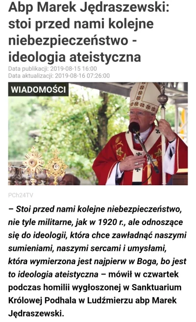 PreczzGlowna - Arcyszaman Jędraszewski znalazł kolejnego wroga, tym razem jest to ide...