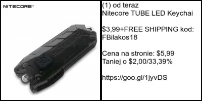 Prozdrowotny - (1) od teraz
LINK<-Nitecore TUBE LED Keychain Light
$3,99+FREE SHIPP...