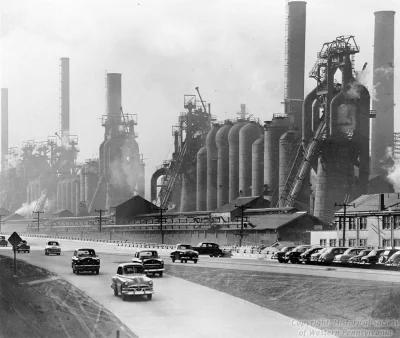 myrmekochoria - Fabryka Pittsburgh Northside Steel Works, USA 1955.

#starszezwoje ...