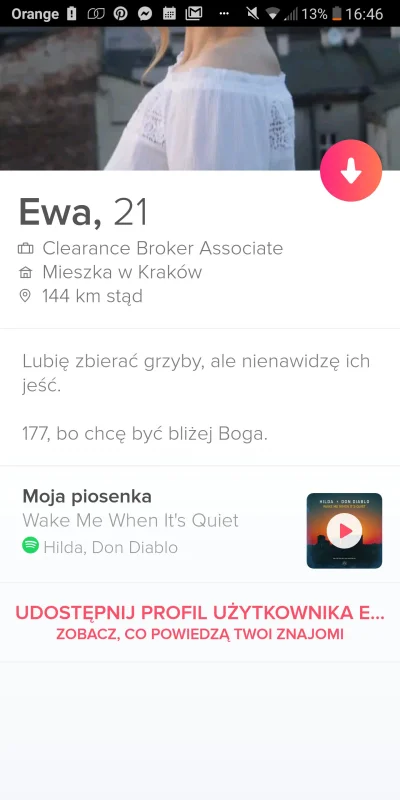 lastro - Kurła, jak dotad odbylem tylko 3 konwersacje przez tindera i kazda skonczyla...