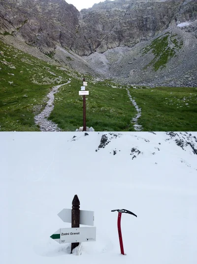 zbigniew-wu - Jeśli ciekawi Was, ile zimą leży śniegu w Tatrach, tutaj przykład Kozie...