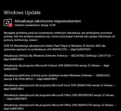 suszin - Problemy z aktualizacją windows 10, w Microsoft Store taki sam błąd przy akt...