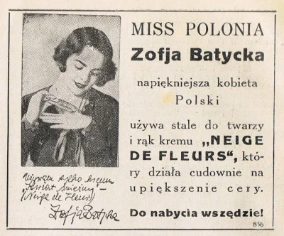antros - W 1931 roku nie wybrano kolejnej Miss Polonia, bo Miss z 1930 Zofia Batycka ...