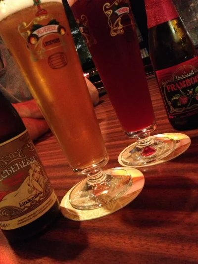 tusiatko - #piwo #belgijskiepiwa Lindemans brzoskwiniowy i malinowy, polecam obydwa d...