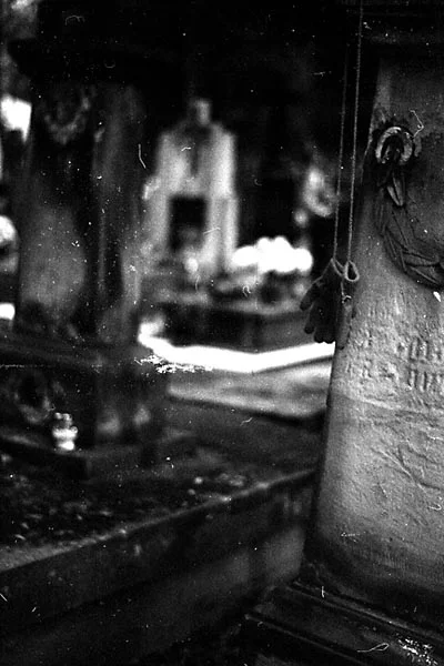 digupherbones - 2007 rok, cmentarz przy ulicy Lipowej w Lublinie. Fomapan 100@400, na...