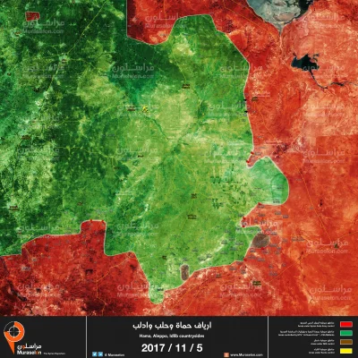 60groszyzawpis - Mapa wschodniego Idlib, południowego Aleppo i wschodniej Hamy, gdzie...