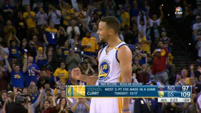 Gch9 - Curry z 13. trojka w meczu na 77% skutecznosci! Nowy rekord NBA

#nba