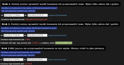 1.....7 - wylosowalem dzisiaj 3 osoby ktore otrzymaja po jednym kluczyku, miala byc j...